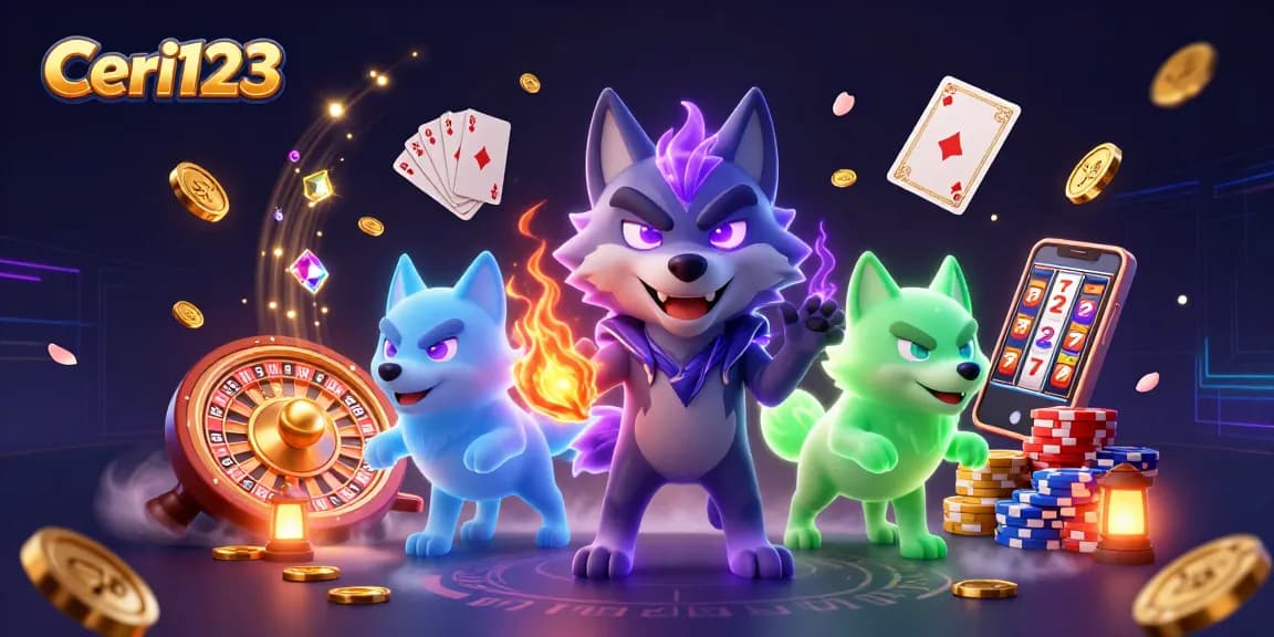 Ceri123 unleashes thrilling wins with slot machines and golden coins cascading during gameplay.
