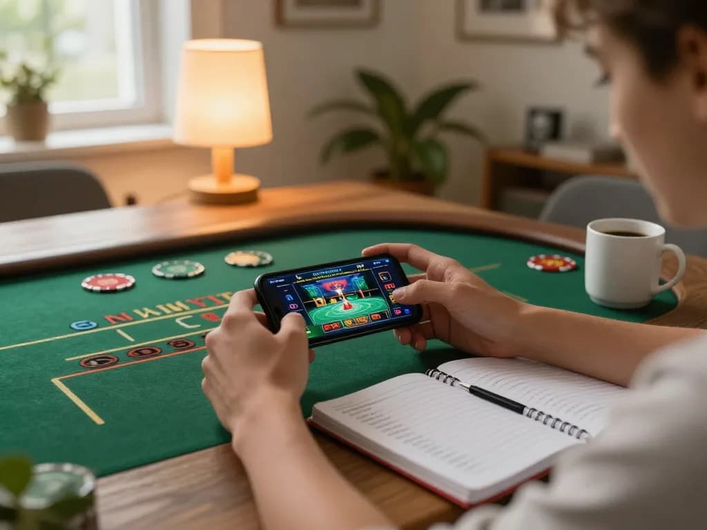 Engaging in mobile gaming tại 79king with a smartphone, showcasing responsible gambling strategies.