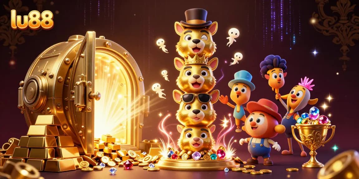 Engage with exciting games at lu88 with a captivating golden totem interactive scene.