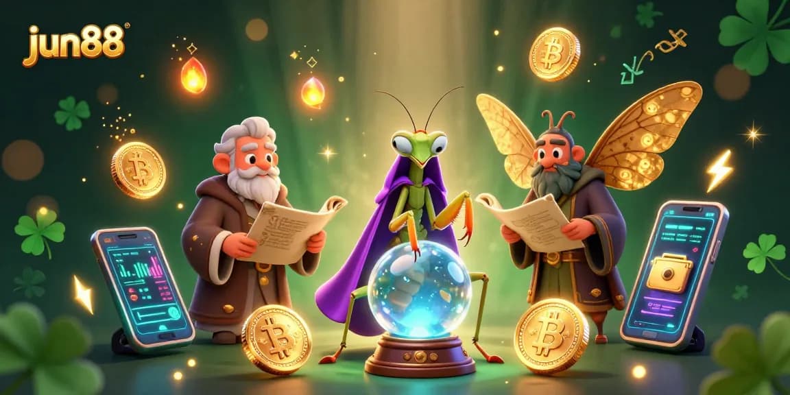 Experience the thrilling atmosphere of jun88 with vibrant casino elements and crypto elements.