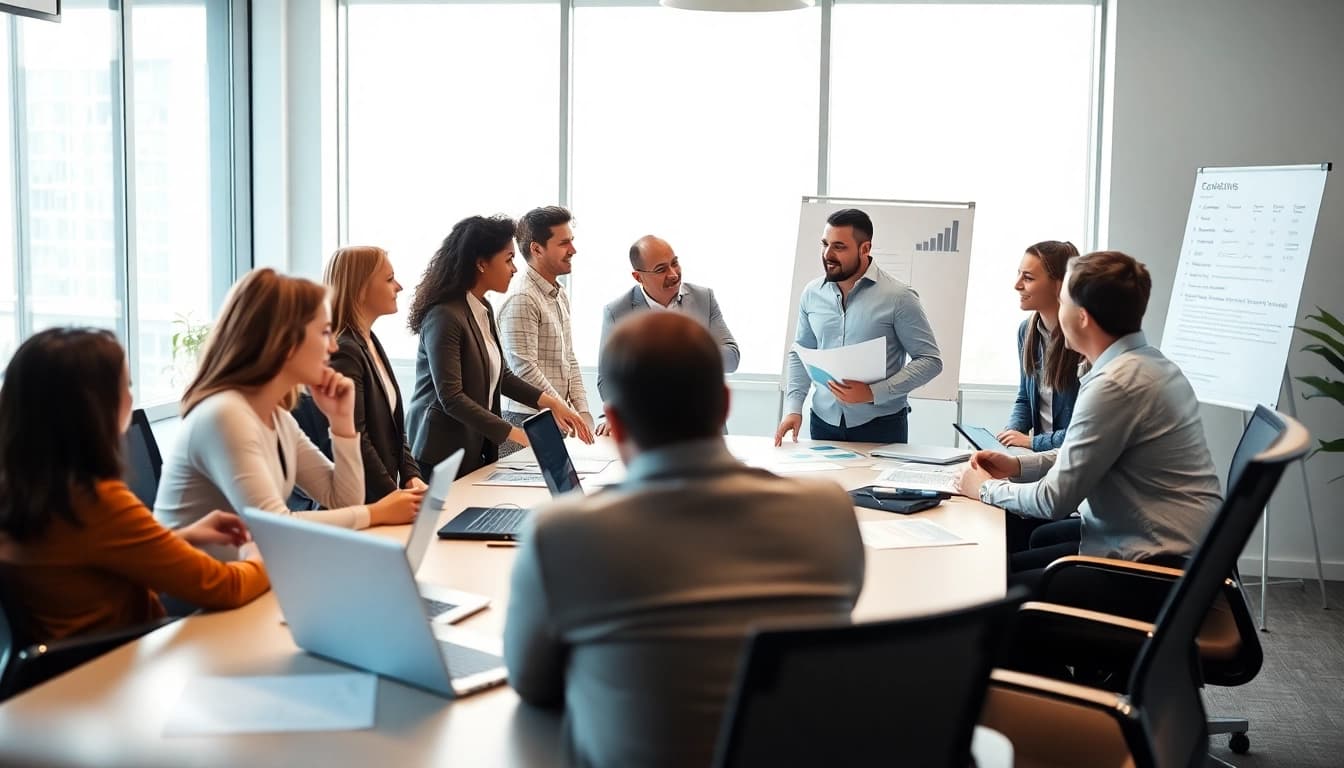 Engaging discussion on Federal and State contracts in a professional setting