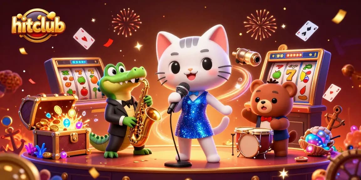 Engage with hitclub's thrilling slots as the jazzy characters celebrate wins on stage.