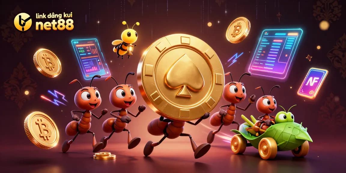 Join the adventure with link đăng ký net88 as ants steal a giant poker chip amidst crypto chaos!