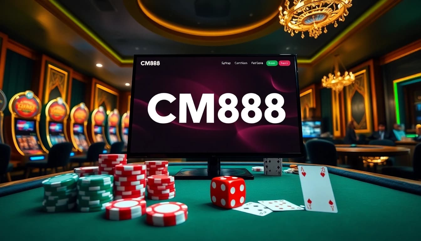 Experience thrilling gameplay with CM88's high-tech casino interface and engaging gambling elements.