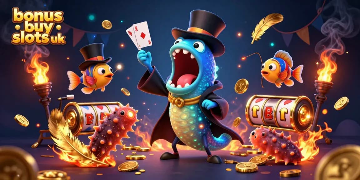 Engage with bonus buy slots uk in this magical casino scene featuring animated sea creatures.