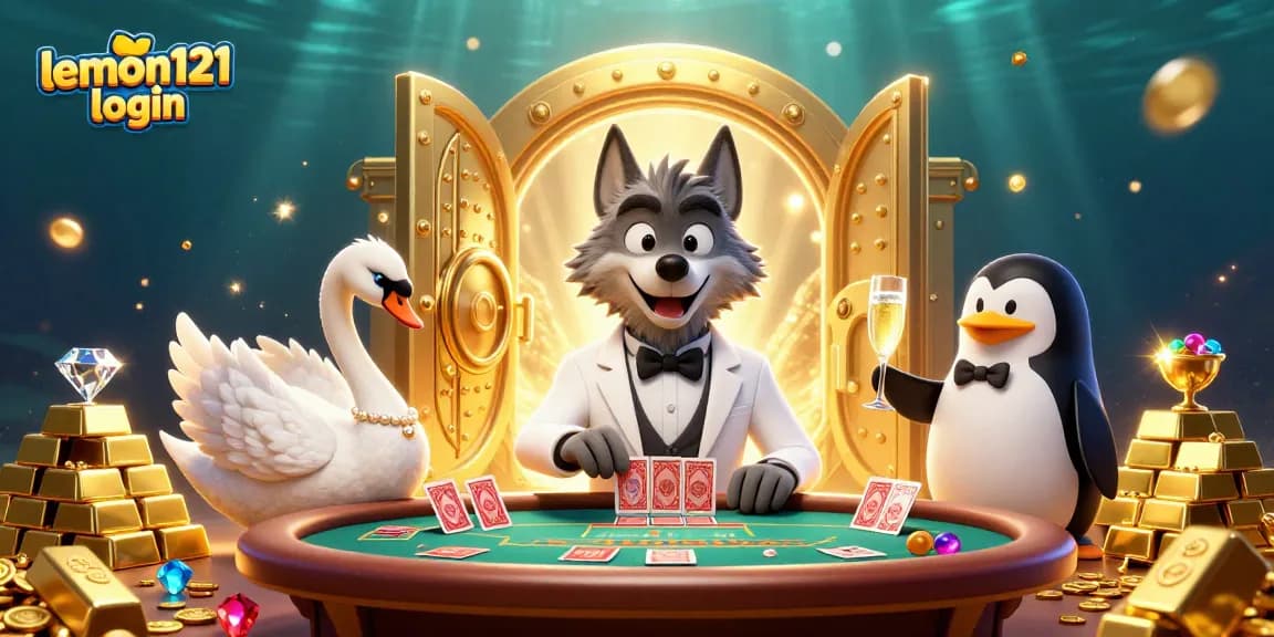 Experience seamless lemon121 login access amidst a glamorous casino scene with opulent treasures.