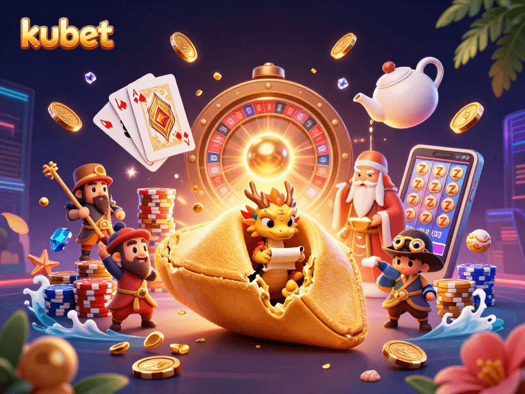 Experience thrilling gameplay at kubet with vibrant golden coins and a dynamic digital casino scene.