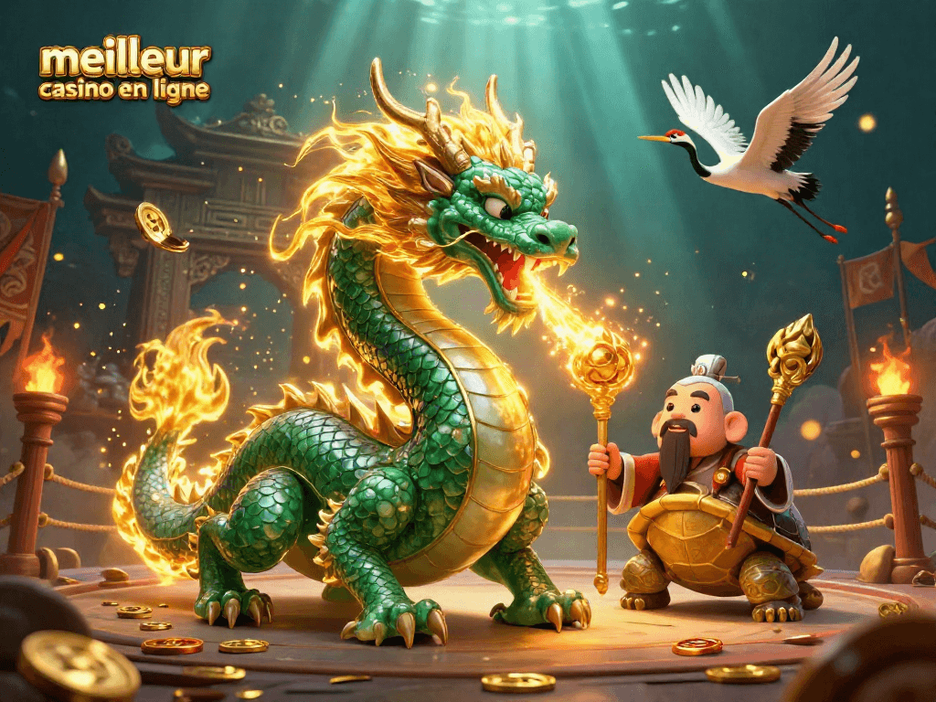 Pariez dans le meilleur casino en ligne avec une expérience captivante animée par des dragons et des tortues sages.