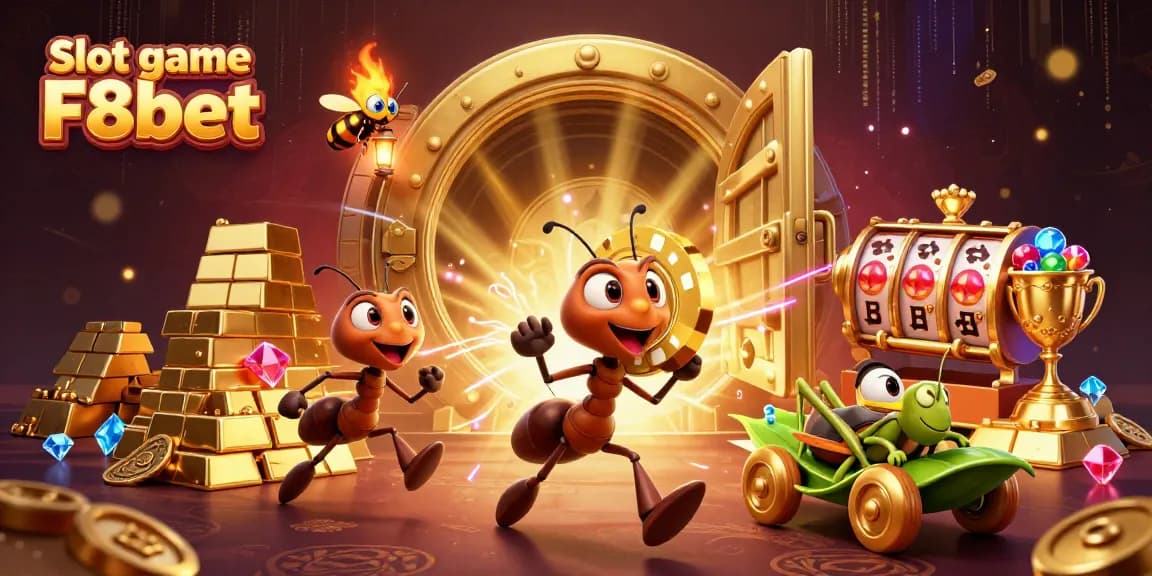 Experience the thrill of Slot game F8bet with a vibrant heist scene full of rewards and excitement.