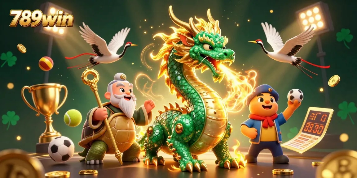 Experience thrilling moments at 789win, where a jade dragon and lucky cranes ignite your gaming passion.