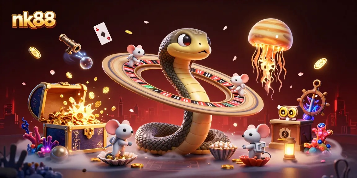 Engage in thrilling betting action on nk88 with vibrant casino elements and immersive 3D atmosphere.