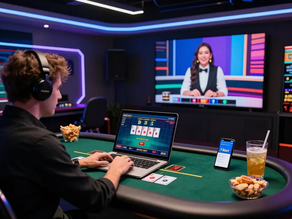 Engaging live blackjack gameplay on F8bet's online casino platform for an immersive experience.