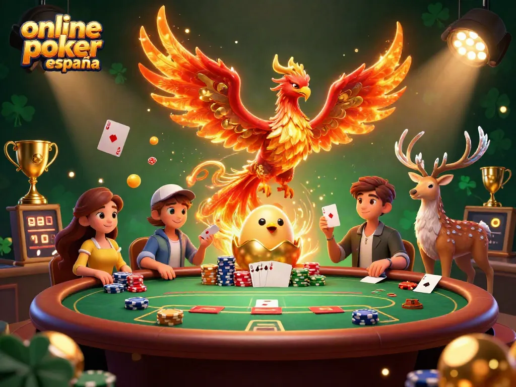 La mejor experiencia de juego con online poker españa rodeada de cartas y fichas en una escena vibrante.