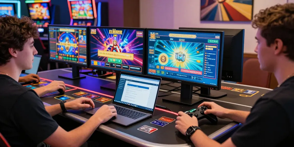 Credit card gaming experience at https://fimltd.co.uk with engaged player, modern setup, and vibrant digital slots.