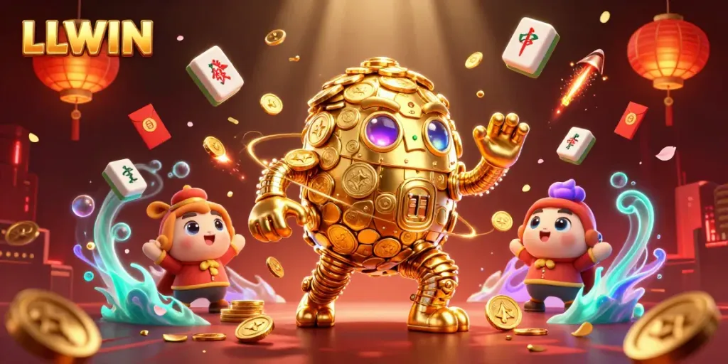 Engage with LLWIN's vibrant online casino atmosphere, showcasing exciting gaming elements and themes.