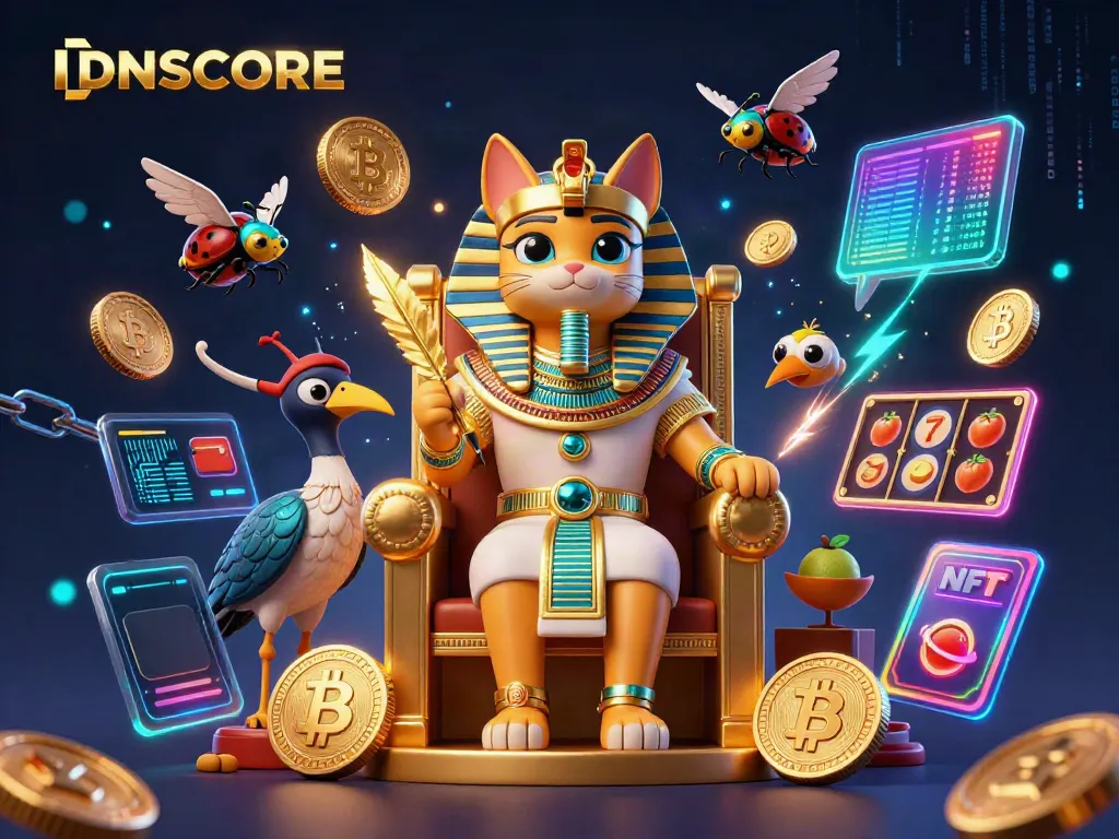 IDNSCORE showcases a vibrant 3D scene with rich gambling elements and characters, creating an immersive gaming experience.