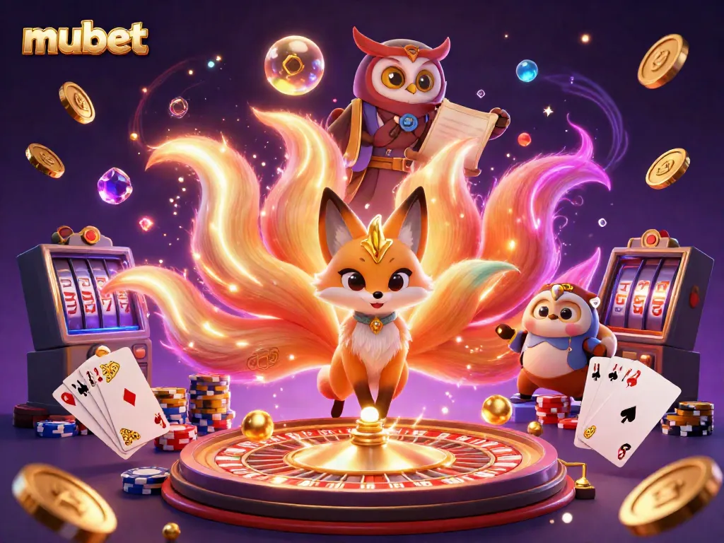 Mubet indulges players in vibrant gaming action featuring spirits, coins, and roulette.