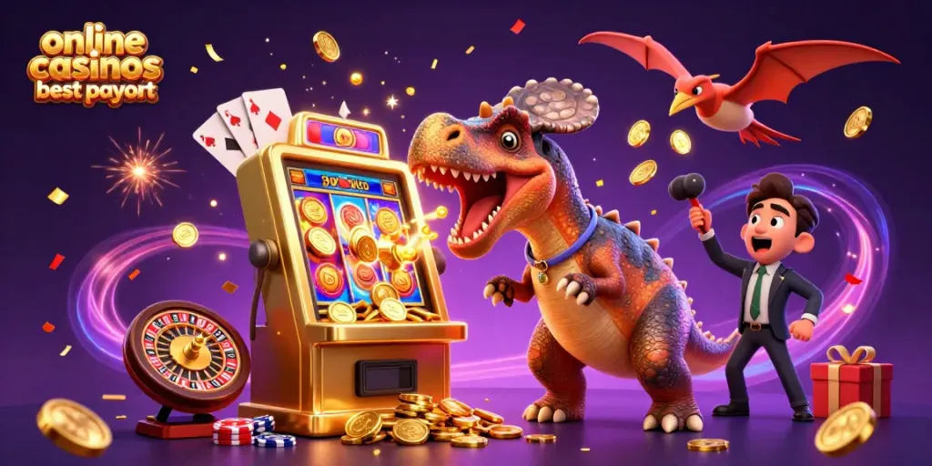 Experience online casinos best payout with thrilling 3D characters celebrating big wins and jackpots.