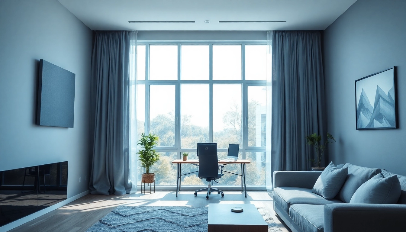 Enhance Soundproofing with modern acoustic solutions in a stylish living room.