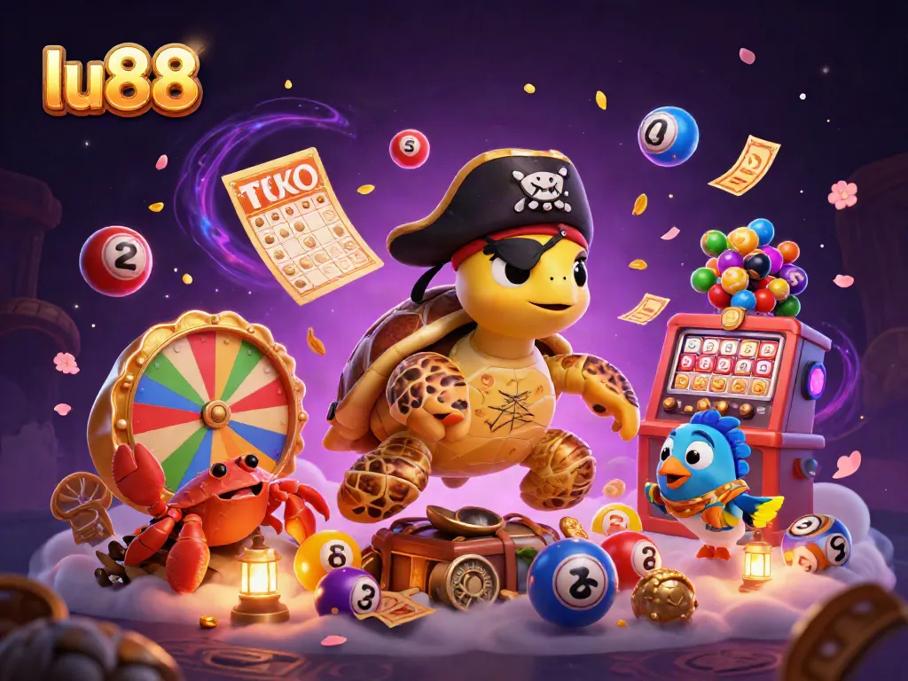 Join lu88 for thrilling lottery experiences with a vibrant underwater scene and dynamic game elements.