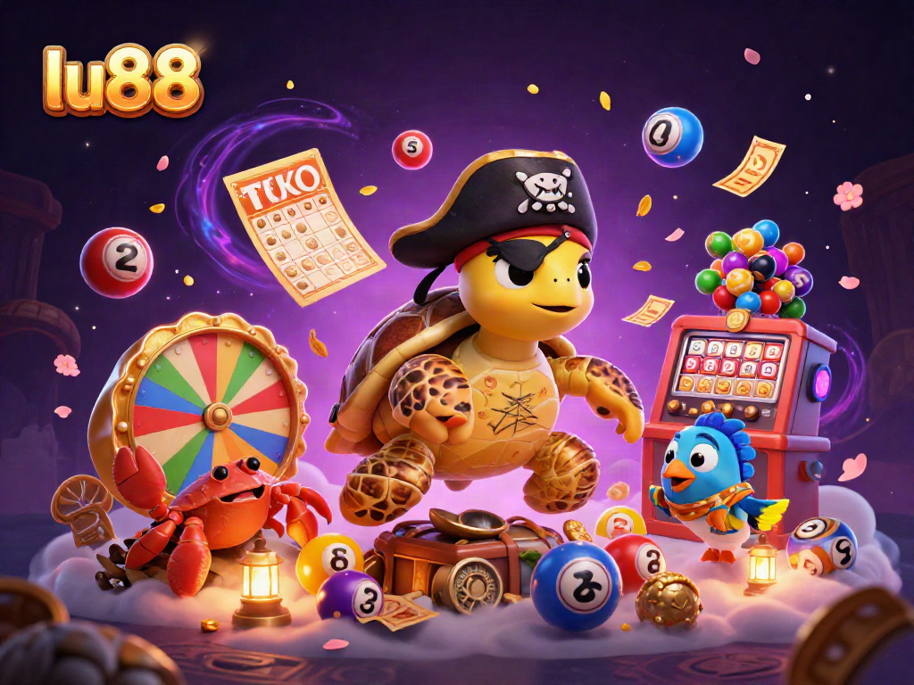 Join lu88 for thrilling lottery experiences with a vibrant underwater scene and dynamic game elements.