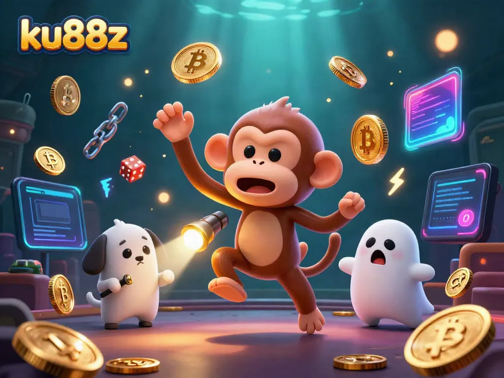 Experience the excitement of ku88z in a haunted casino with golden delights and crypto elements.