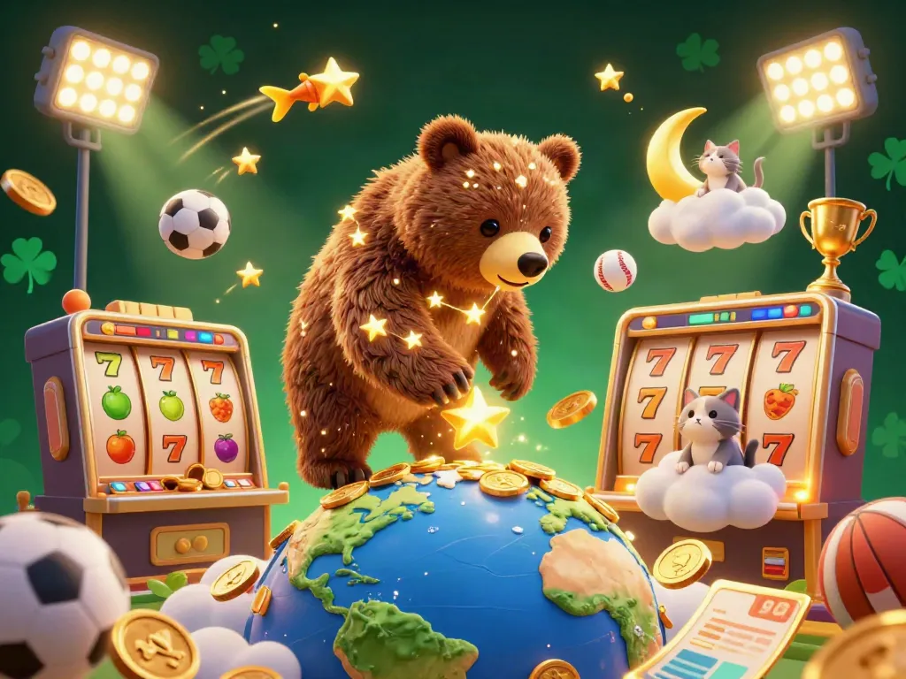 Experience thrilling slots gameplay with a unique constellation bear and dynamic elements capturing jackpots.