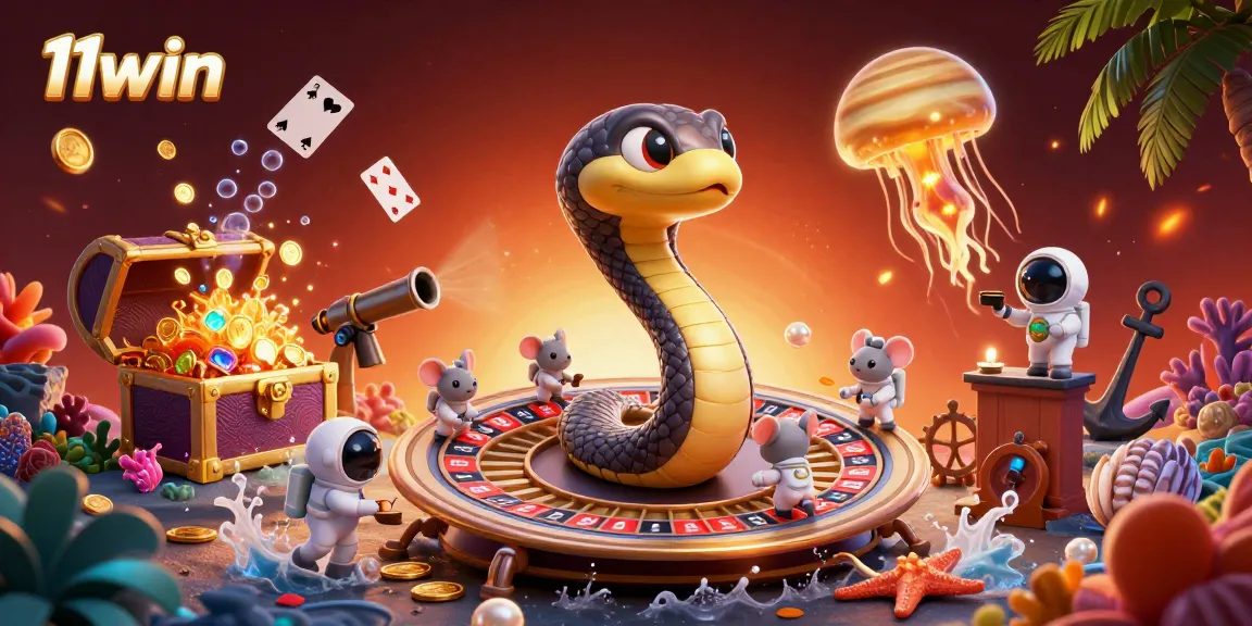 Experience thrilling bets at 11win with an exciting 3D cosmic casino scene showcasing engaging characters.