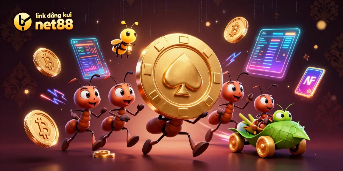 Join the adventure with link đăng ký net88 as ants steal a giant poker chip amidst crypto chaos!