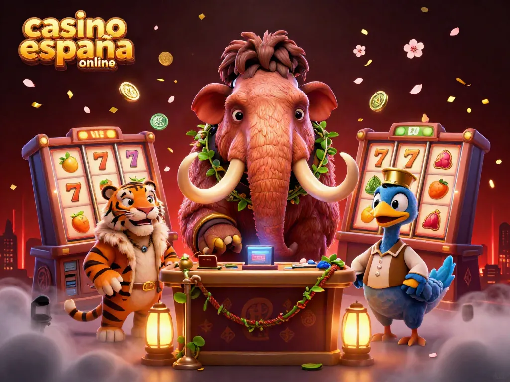 Disfruta en casino España online con un mamut bouncer, un tigre VIP y un pajarito doorman en un entorno vibrante.