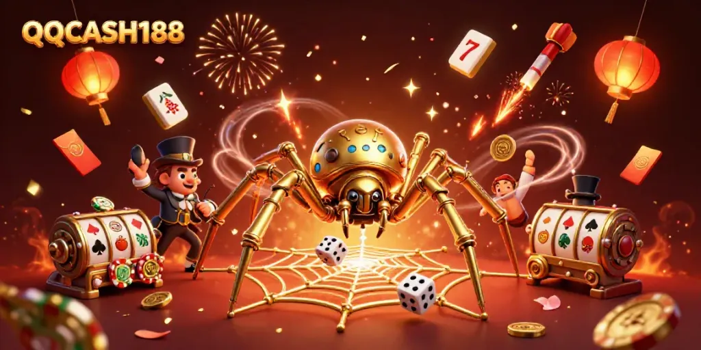 Experience thrilling actions and vibrant visuals with QQCASH188's exciting casino scene.