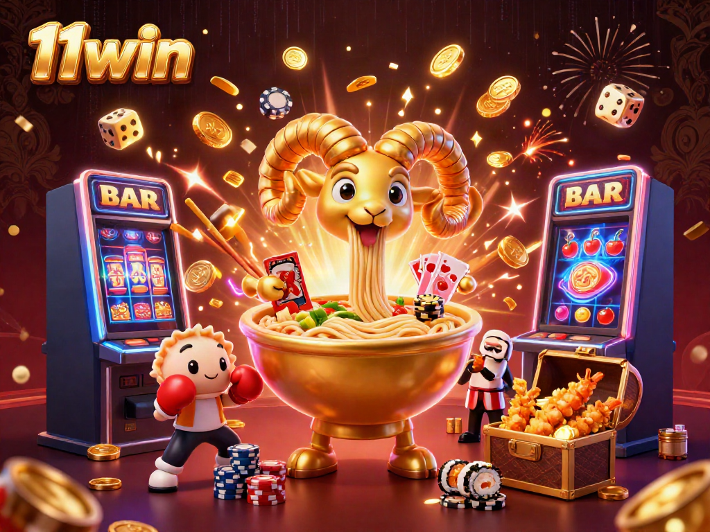 Experience 11win's thrilling casino action with vivid characters and dynamic elements bursting with excitement.