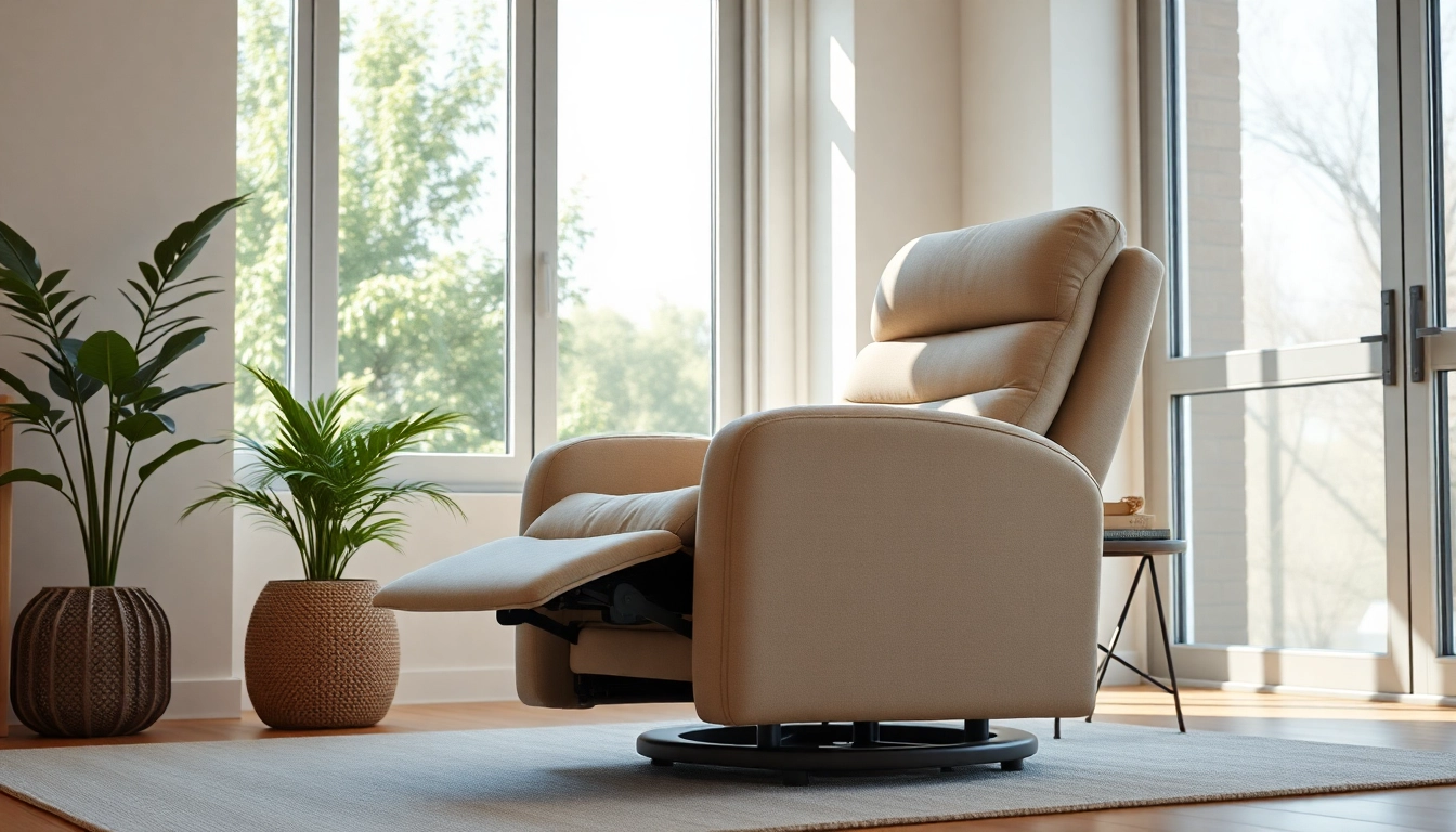 Experience comfort with this stylish lift recliner chair in a bright living room setting.