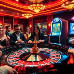Players enjoying table games and slot machines at F168's luxurious online casino.