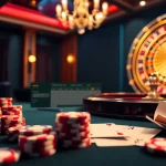 Engaging SBOBET link alternatif scene with vibrant casino elements for online betting excitement.