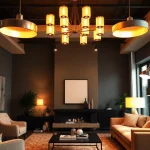 Shop ModernLighting showcased through elegant fixtures in a stylish living room setting.