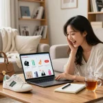 Engaging online shopping experience on https://hubet88.icu/ featuring stylish accessories and a cozy living room.
