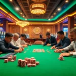 High-stakes poker action at https://new88.pet/ featuring colorful chips and an exciting casino atmosphere.