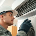 AC Repair Tampa technician inspecting air conditioning unit for efficient performance.
