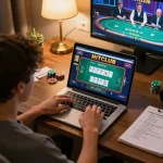 Engage in game casino HITCLUB while playing online poker on a comfortable home setup.