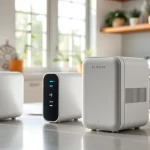 Empower your home with EcoFlow portable power solutions in a sleek kitchen setting.