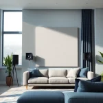 Soundproofing installation showcased in a modern home, highlighting acoustic panel effectiveness.