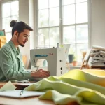 Viscose fabric designs by a textile designer showcasing creativity.