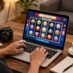 Experience slot gacor hari ini while enjoying online slots in a cozy gaming setup.