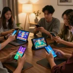 Savoring the thrill of SUNWIN LINK MỚI while playing online casino games on smartphones.