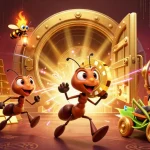 Experience the thrill of Slot game F8bet with a vibrant heist scene full of rewards and excitement.