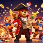 Experience fast and secure Nạp tiền F8bet with a vibrant casino-themed illustration.