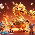 Experience thrilling games at website TR88 with an exciting 3D casino scene featuring a unique dragon character.