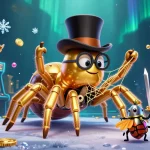 Engage with uk88z's vibrant casino adventure featuring a golden tarantula and beetle knight.