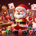 Experience exciting gaming at ko6689 with vibrant slot reels, jackpot counters, and festive characters.